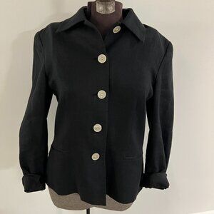 Vintage Ralph Lauren Black Linen Jacket Sz10